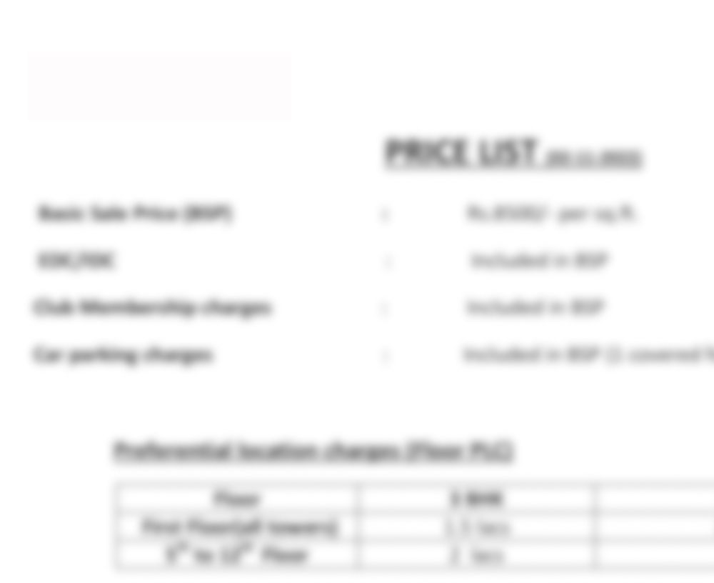 Godrej Properties Coimbatore Price List